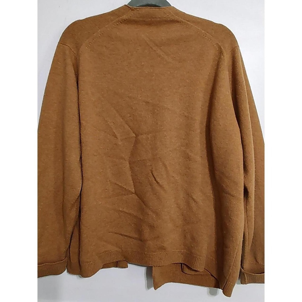 Vintage 60s Alan Paine 100% Lambswool Cardigan Mustard Yellow Sz 44 Kurt Cobain - Picture 7 of 8